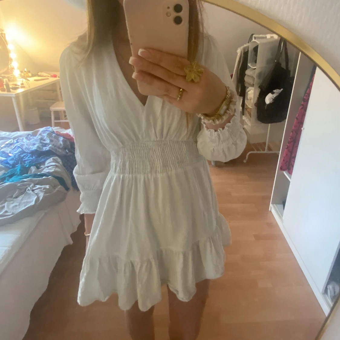 Vit zara klänning  - 90