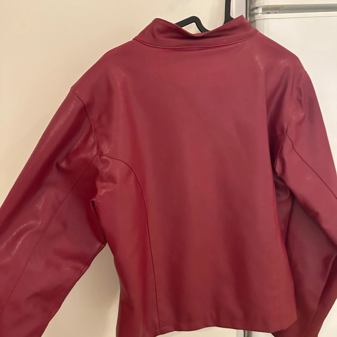 Biker skinnjacka vinröd - 90