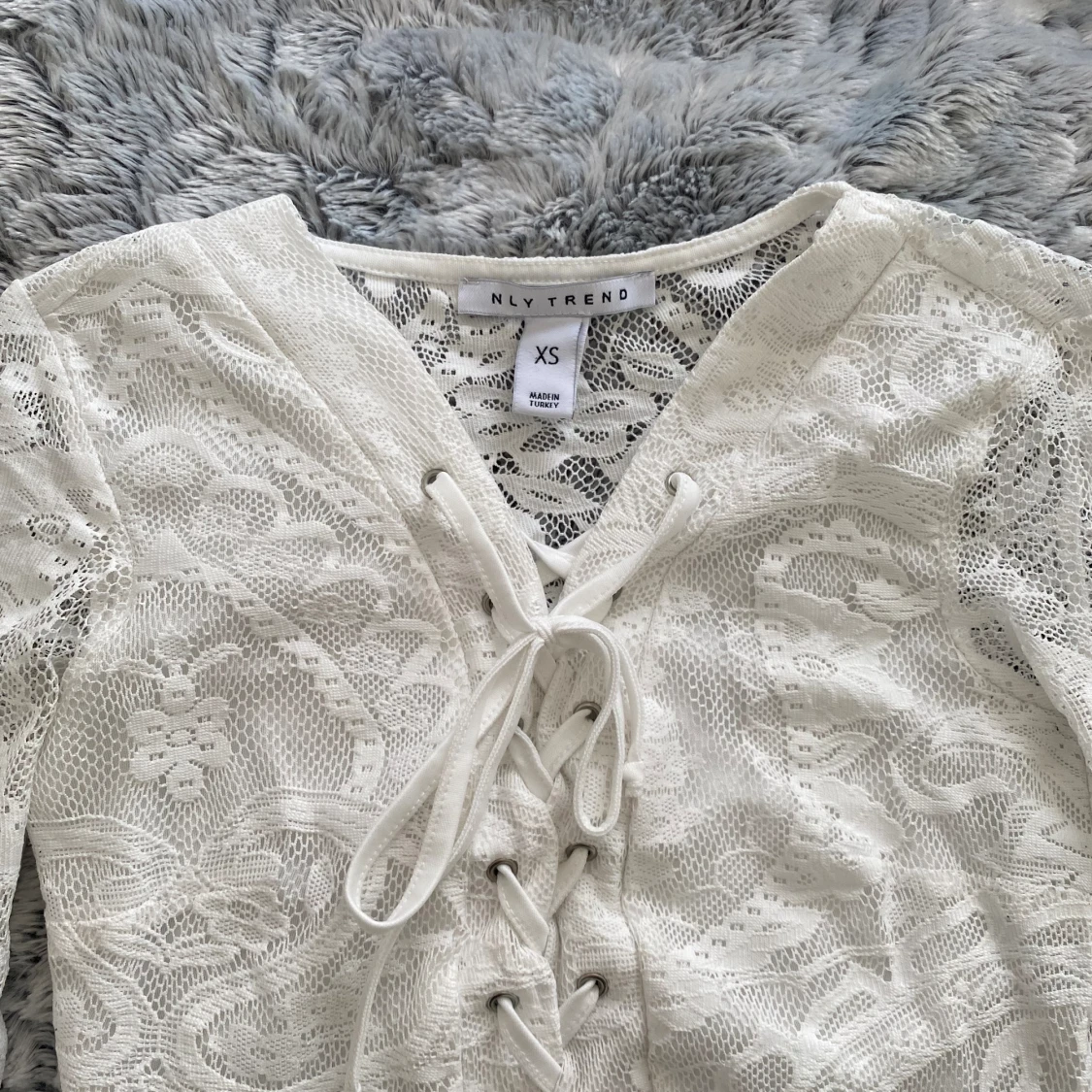 Vit spetsbody XS - 27