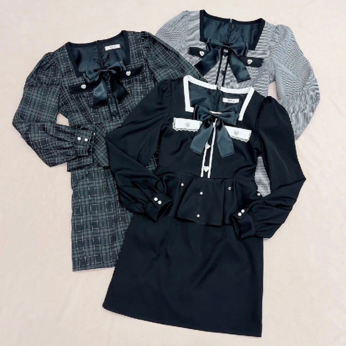 Ank Rouge klänning, romantisk klänning, balletcore klänning, Jirai klänning  - 90