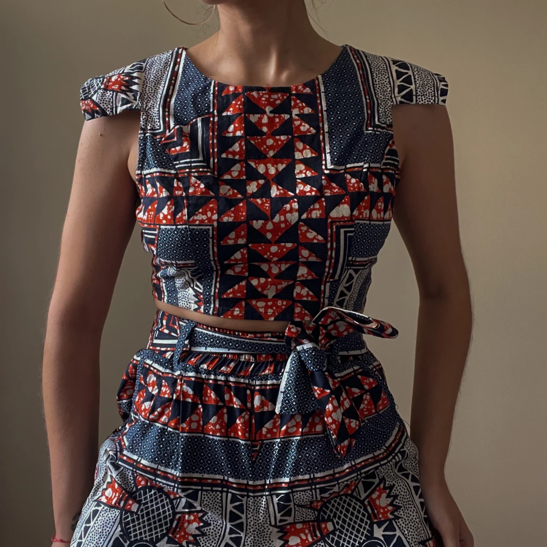 Vintage Wax Print Crop Top - 91