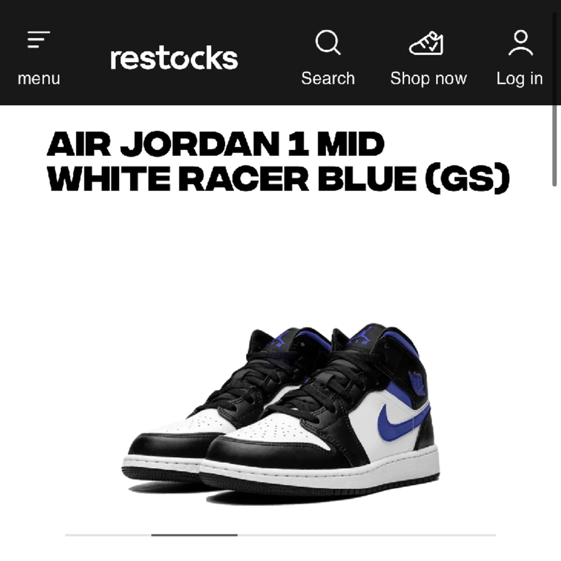 White racer mid Jordan 1 - 91