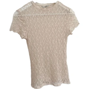 Spets t-shirt - Beige-rosa!