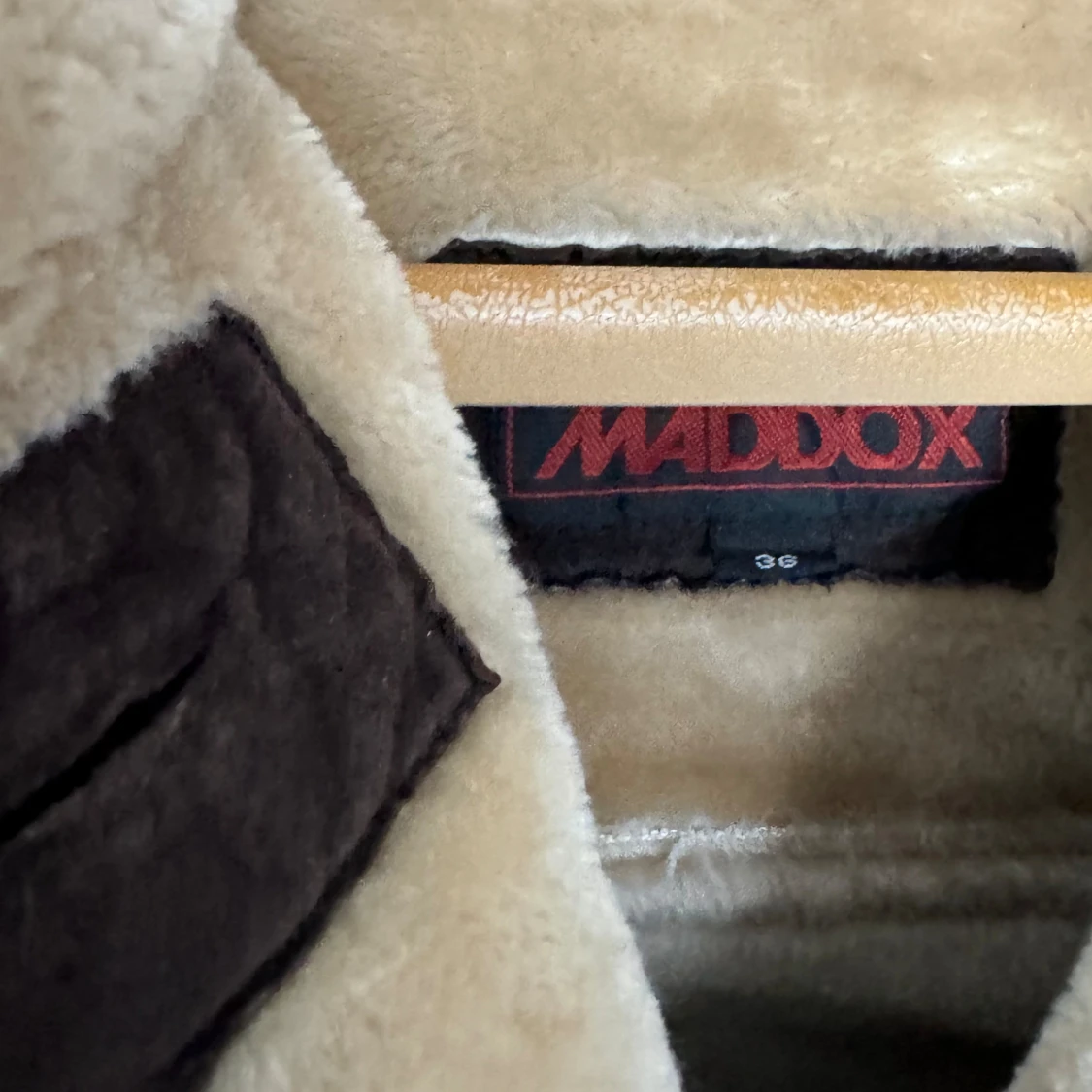 Brown leather/ teddy jacket  - 91