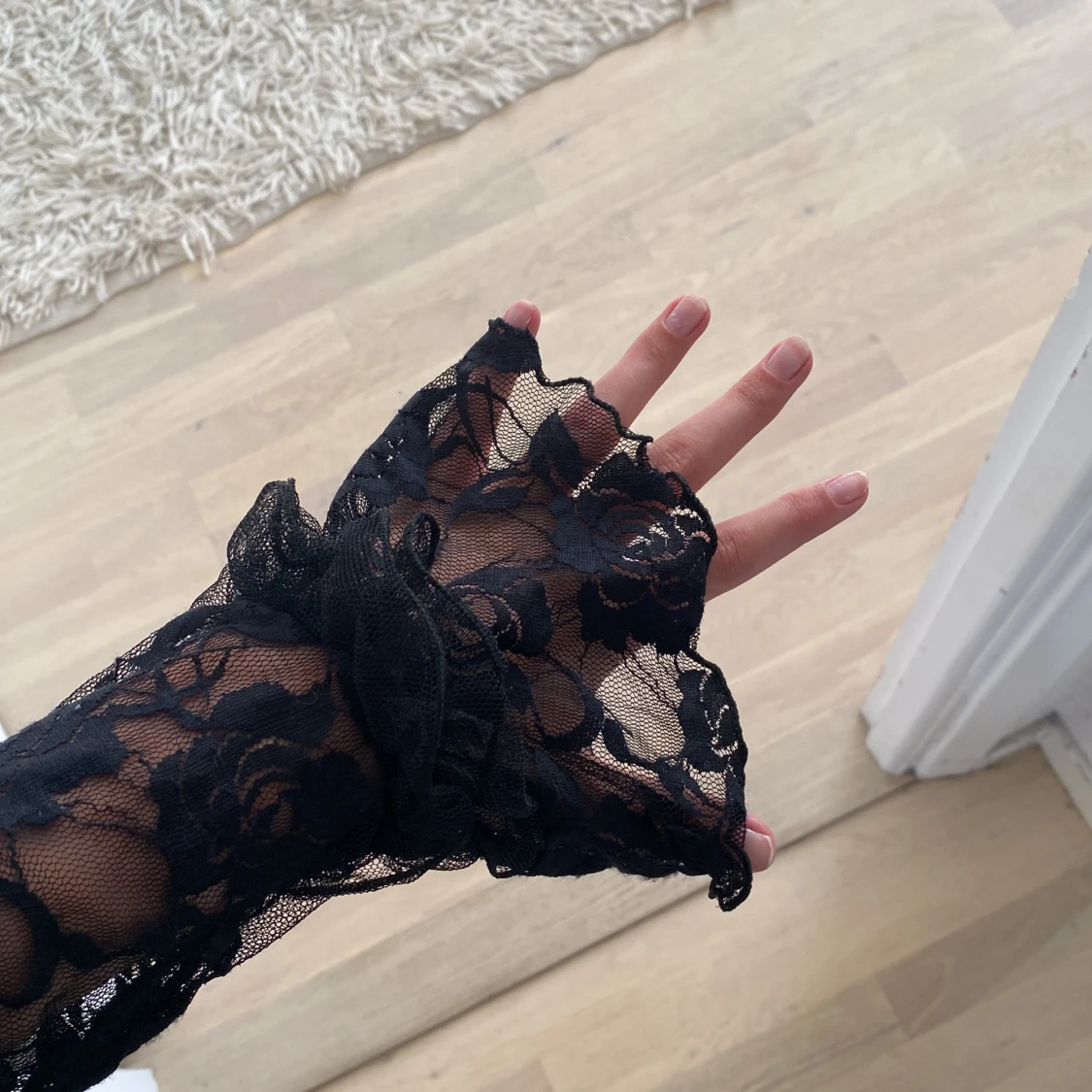 Svart spets topp - 93