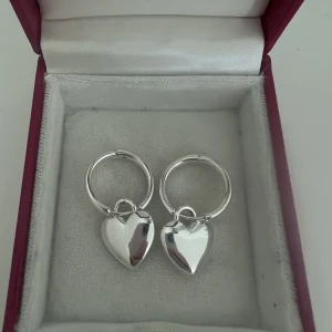 Hjärt örhängen  - Jätte coola örhängen med hjärtan i silver (ej äkta)