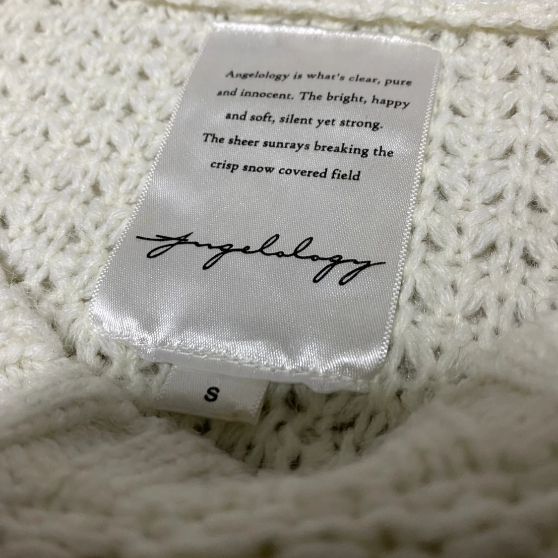 Vit stickad Angelology tröja - 90