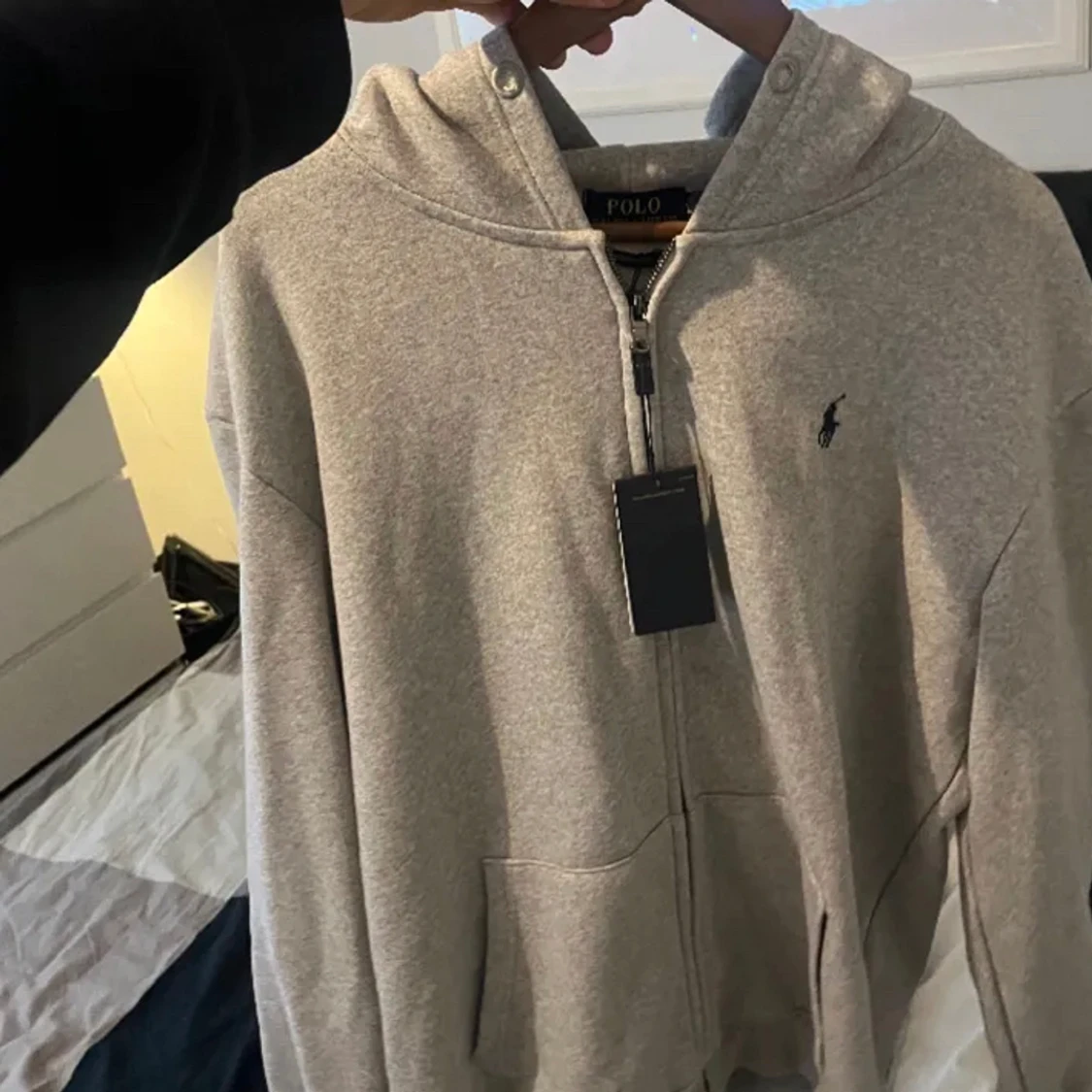 Ralph lauren zip grå