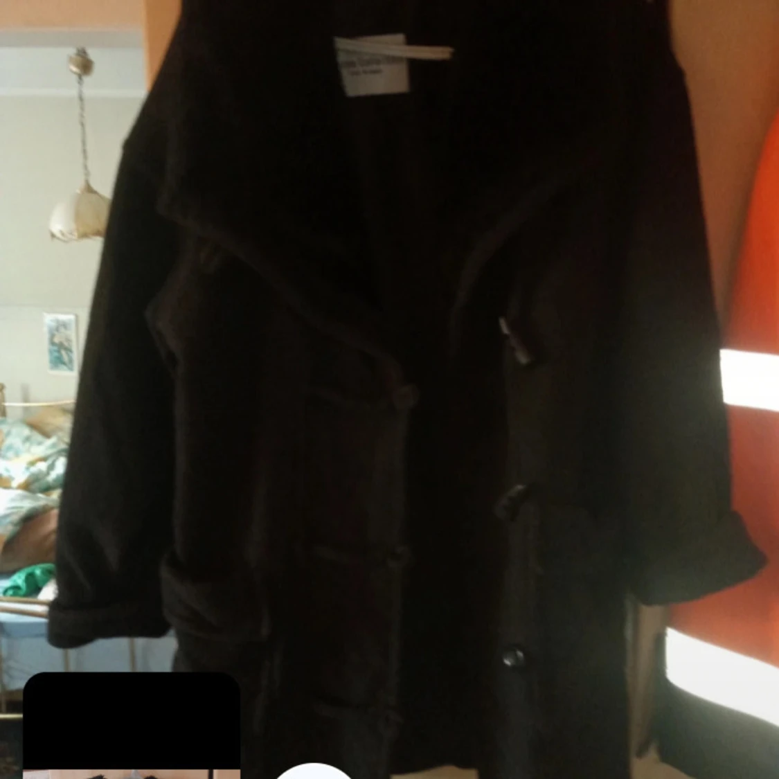 Svart duffel ull stl M/L - 1