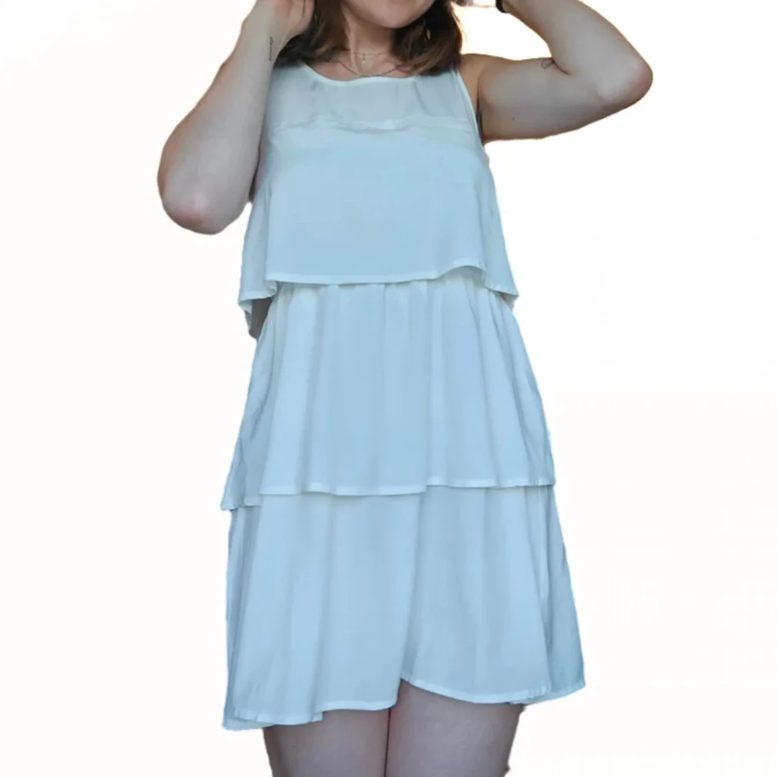 Vit sommarklänning/studentklänning