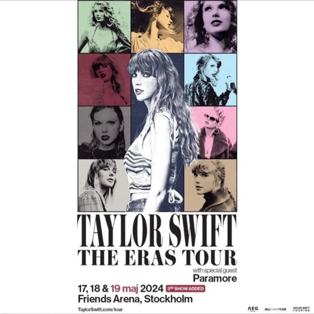 Säljer nu mina två Taylor Swift biljetter (1300kr styck) till datumet 19/5 på Friends Arena då jag har två extra biljetter. Hör av er till mig vid intresse så får ni mer information. Om många vill köpa blir det budgivning. HÖGSTA BUD: 3000 styck . Övrigt.