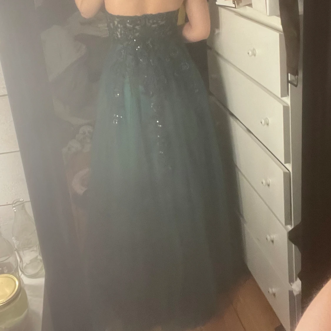 Mörkgrön balklänning - 91