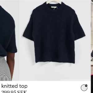 Stickad tshirt gina - Jättesnygg mörkblå 