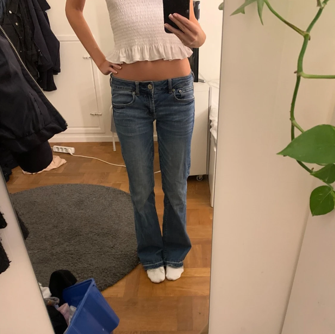 lågmidjade jeans - 90