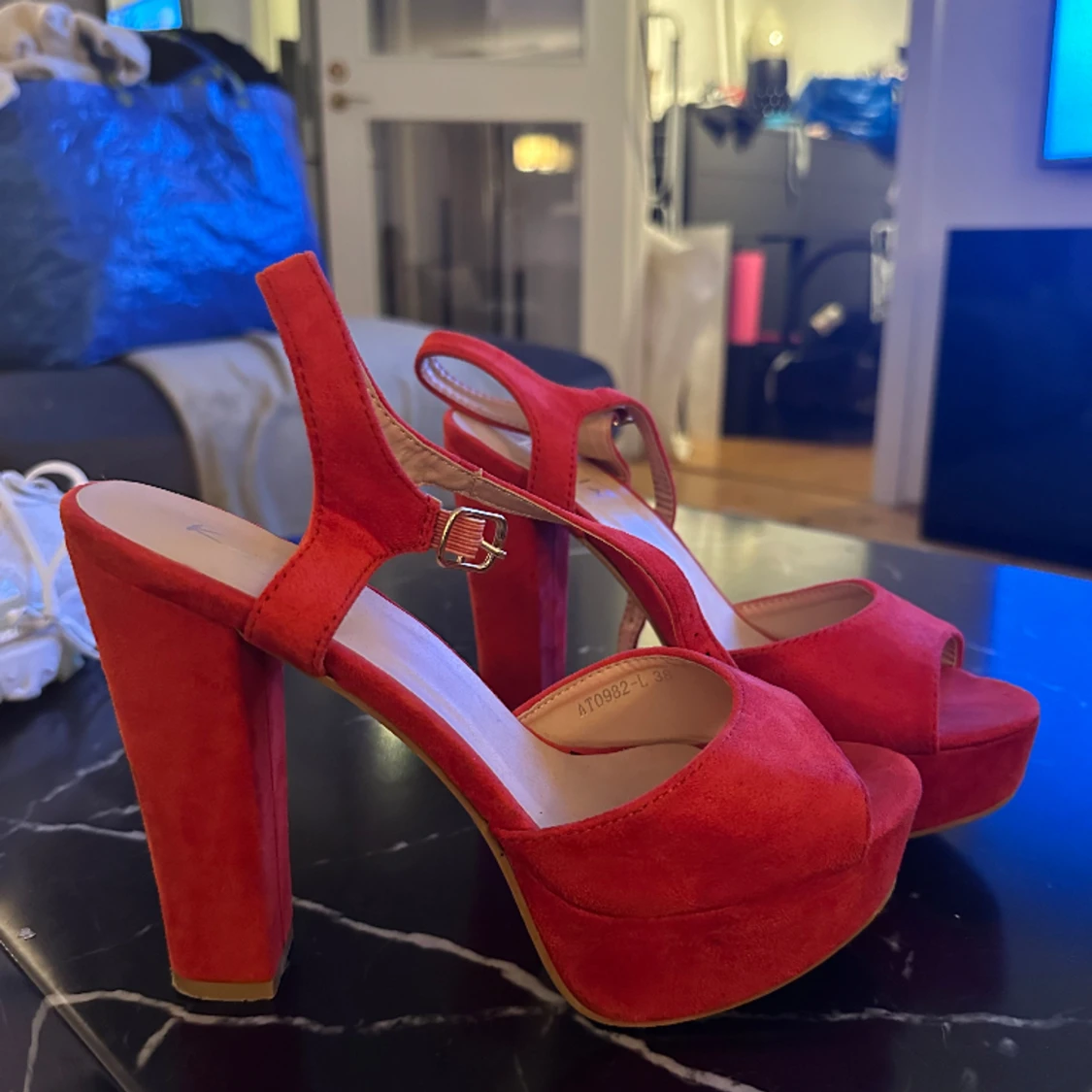 Röda sommar klackar - 90