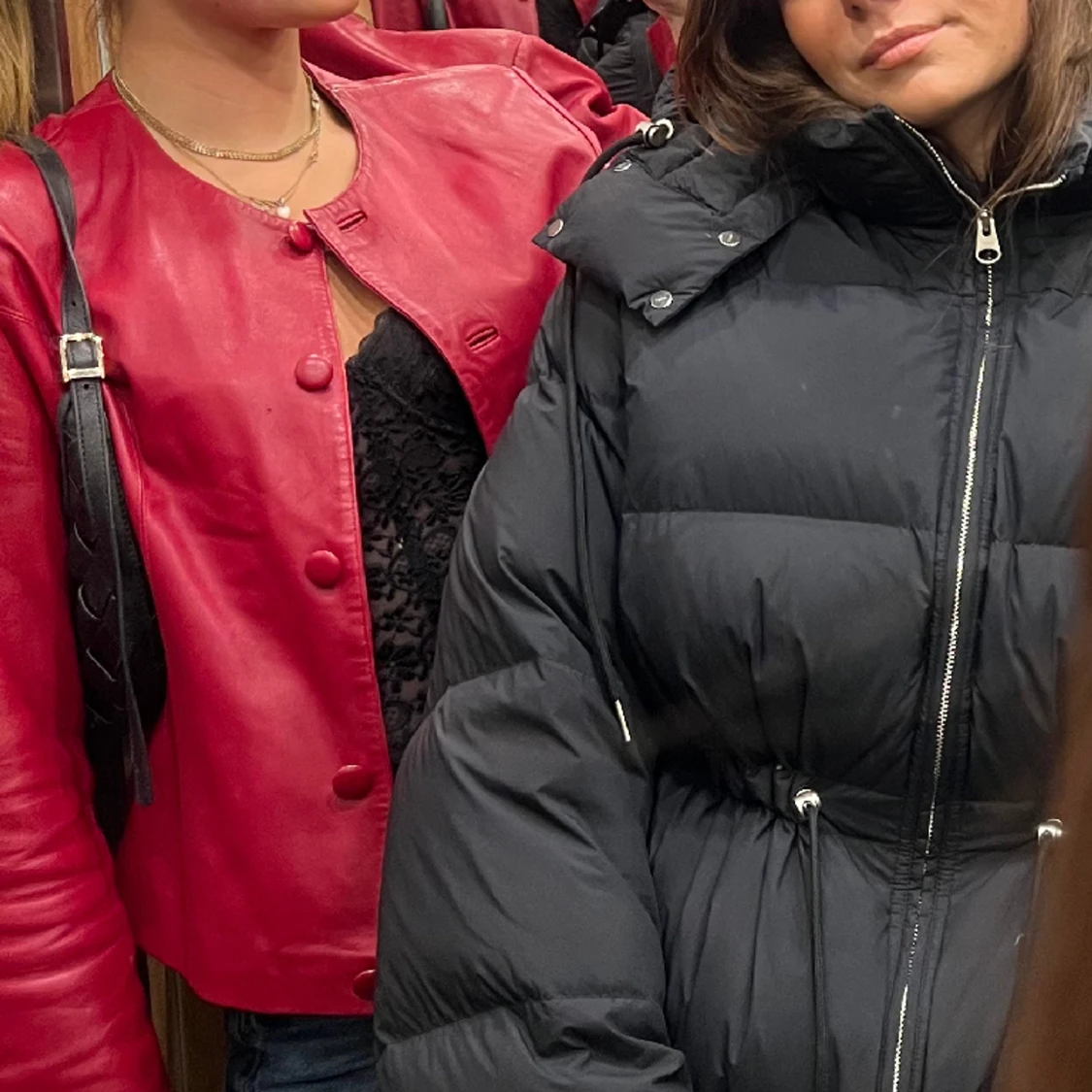 Röd skinnjacka  - 91