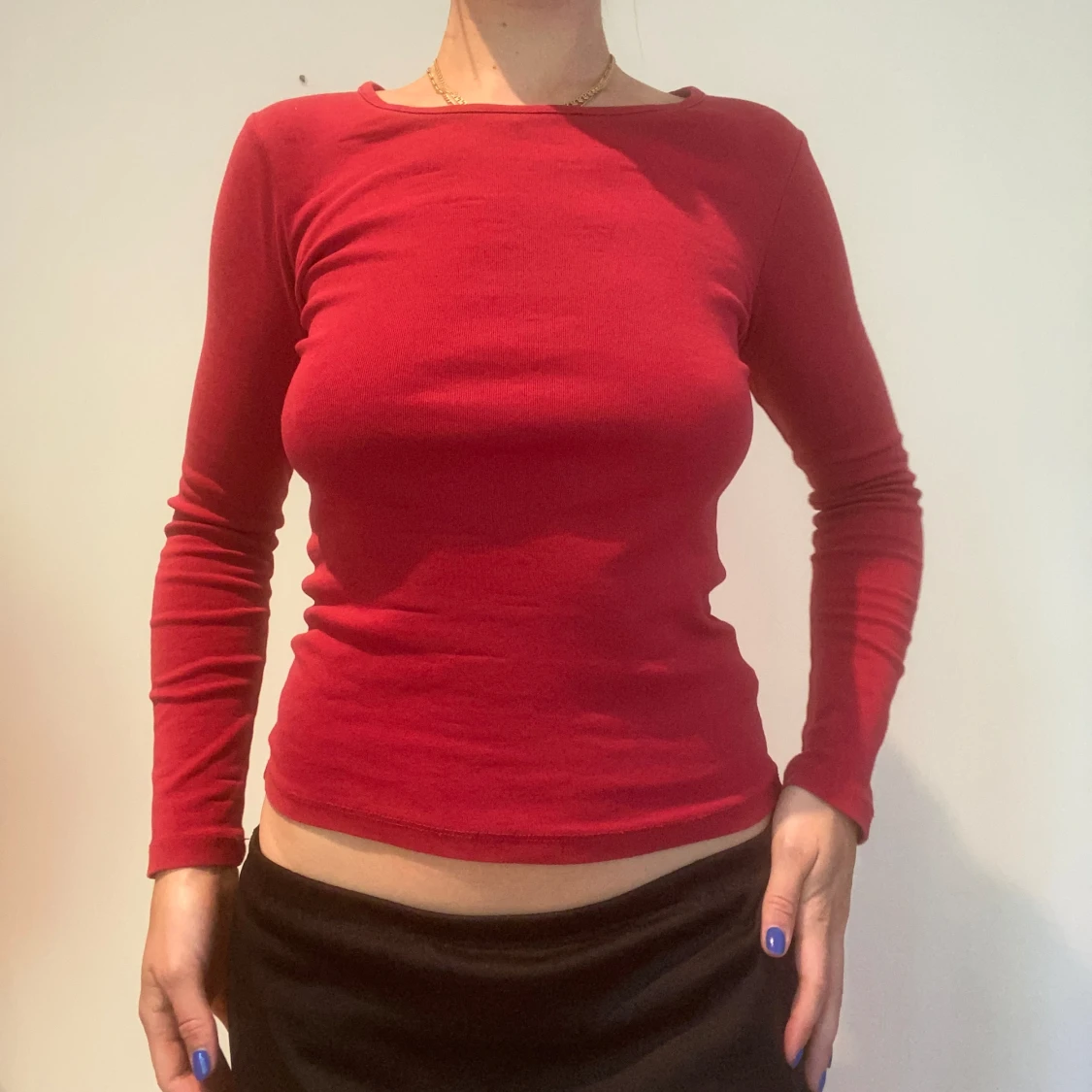 Röd basic tröja - 91