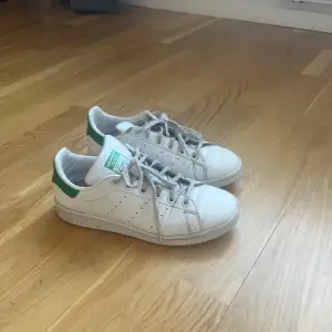 Jätte snygga Adidas Stan Smith Skor med gröna detaljer. Är använda men fortfarande fräscha!🙌🏻