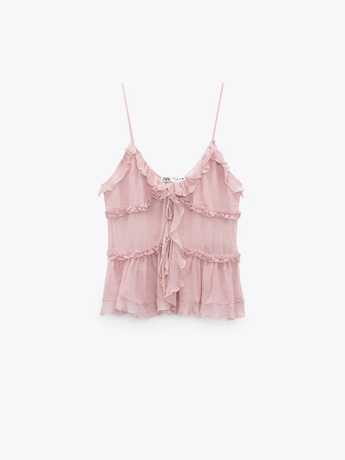 Rosa volangtop från Zara