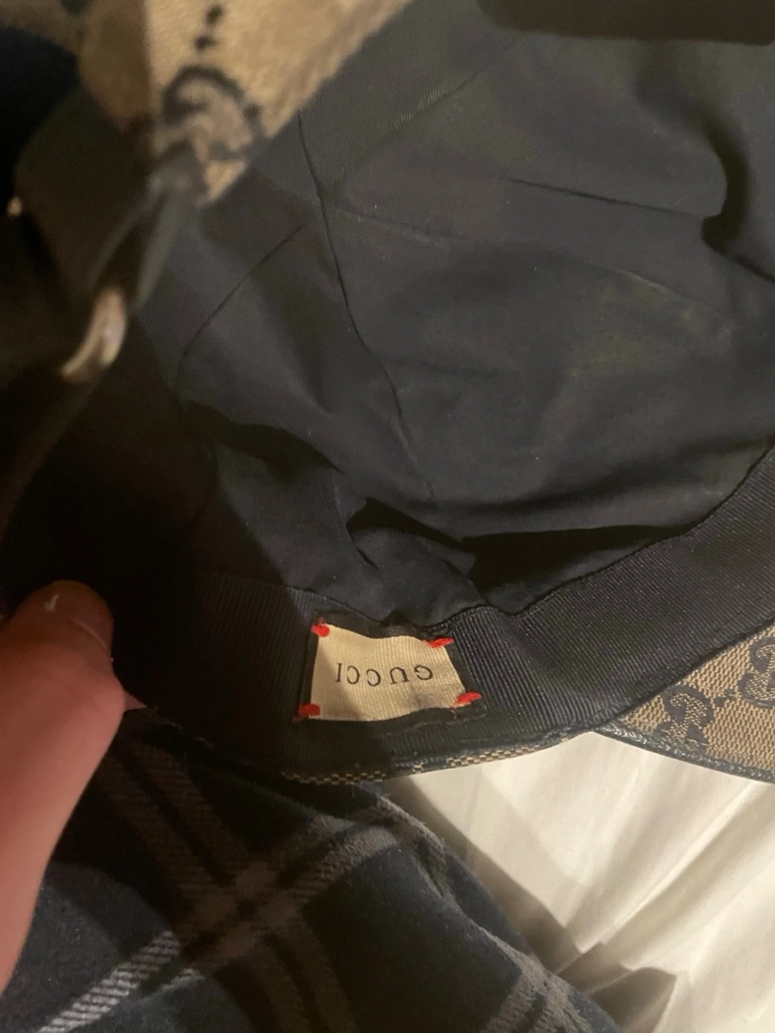 Gucci beige keps med GG-mönster - 3