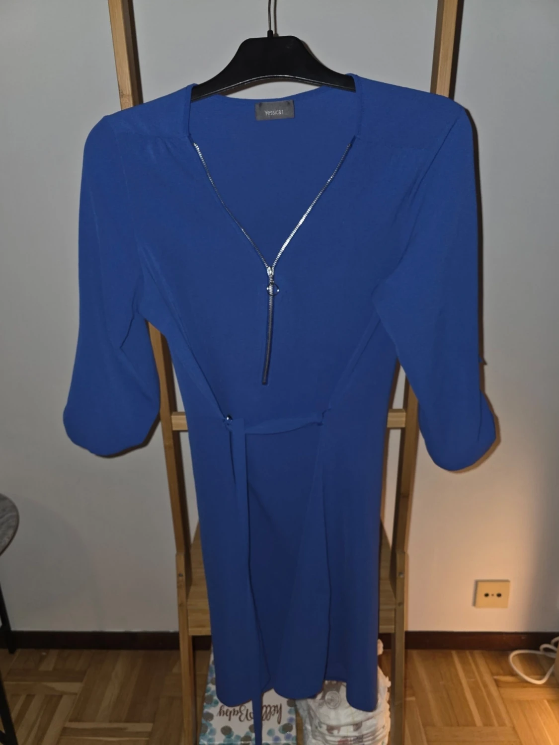 Blå klänning med dragkedja Vero Moda