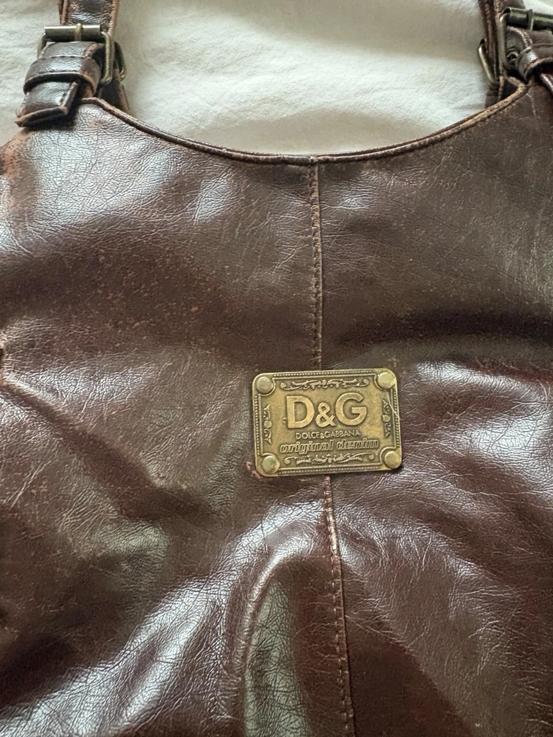 Brun handväska från D&G i läder - 3