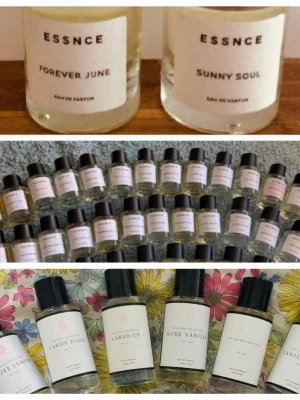Essnce och Curiosasplit 🌞 - Splittar mina parfymer från Essnce och Curiosa i glasdekanter med spray ✨️Säljer ej hela flaskan ✨️2 ml-25 kr,3 ml-35 kr,5 ml-55 kr✨️Se listor bland bilderna vilka som finns ✨️Skriv vilka du önskar så lägger jag ut som ett nytt paket 