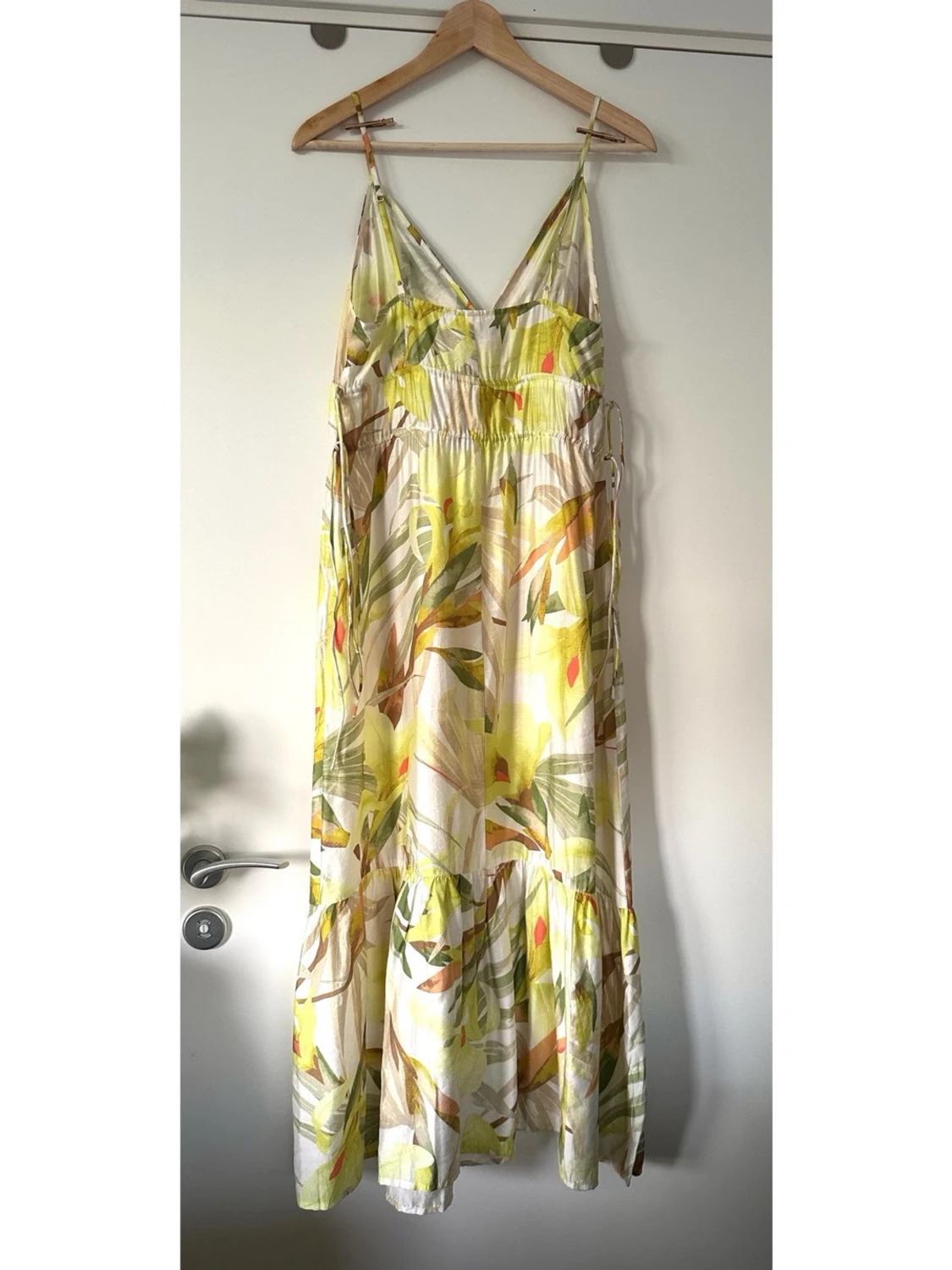 H&M - Lång blommig sommarklänning - storlek S - 1