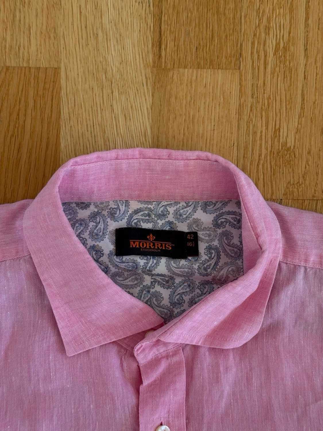 Morris Rosa Linneskjorta  - 4