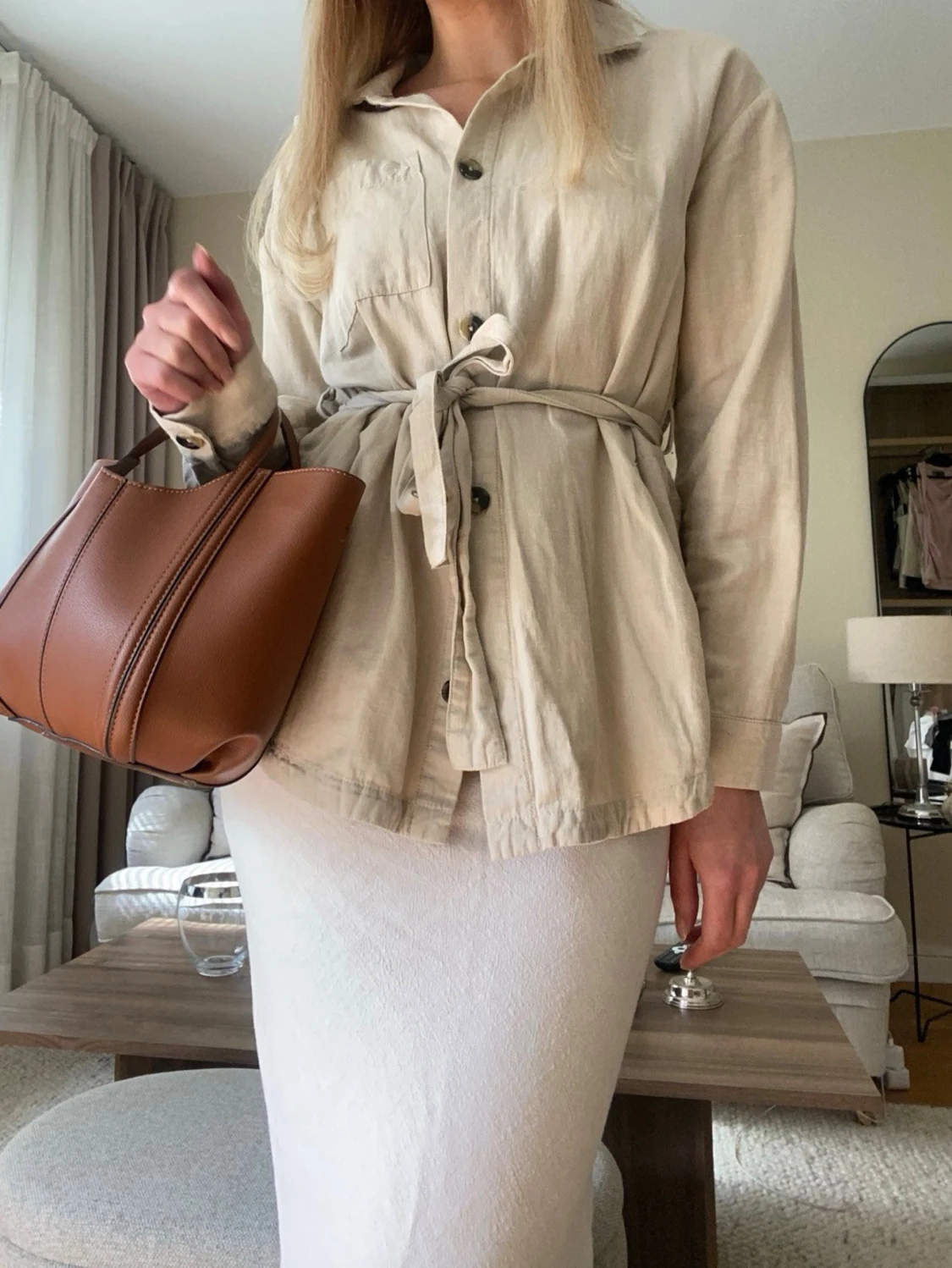 Superfin beige skjorta/jacka  - 1