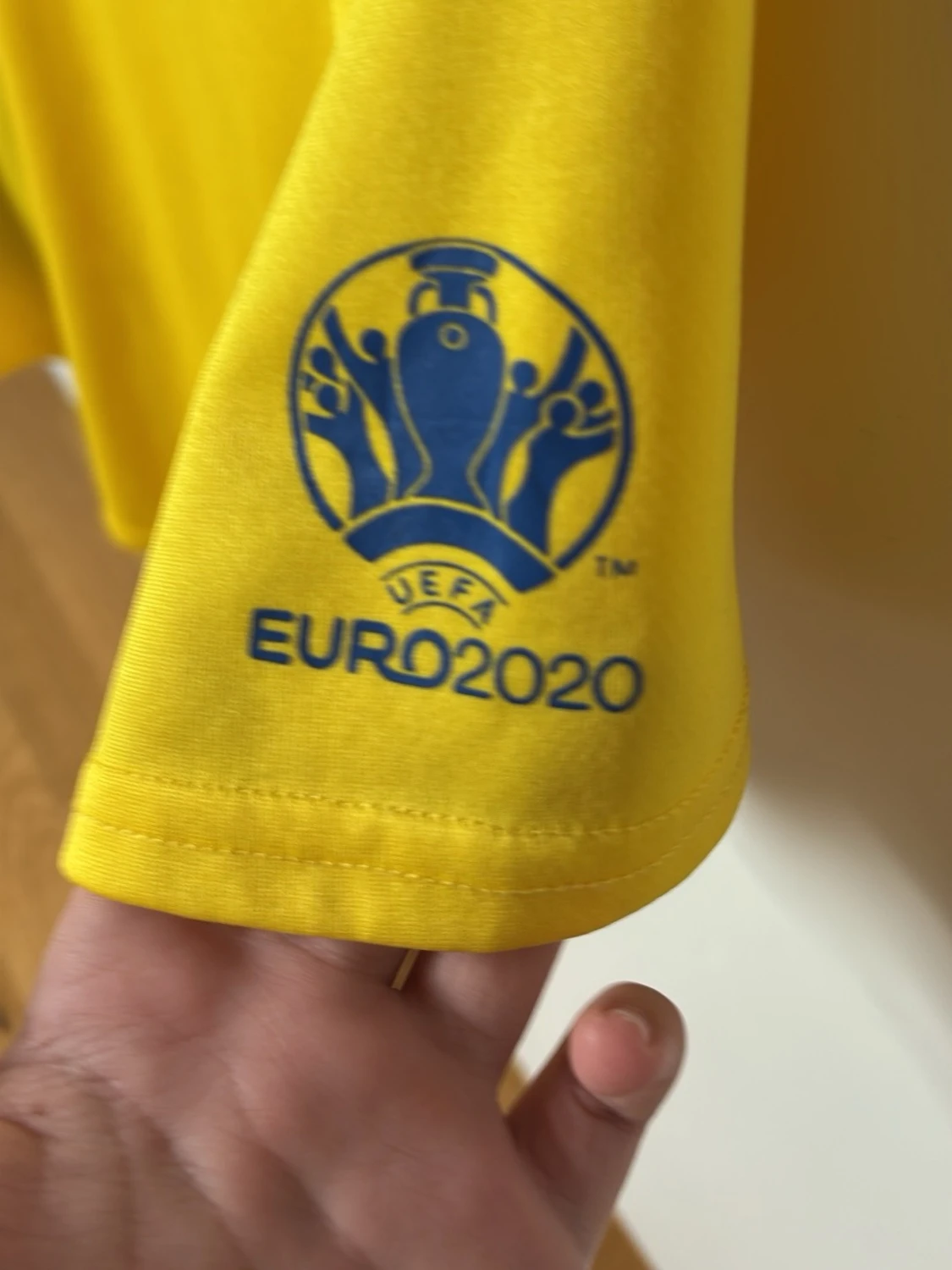 Sverige Euro 2020 fotbollströja gul/blå barn - 2