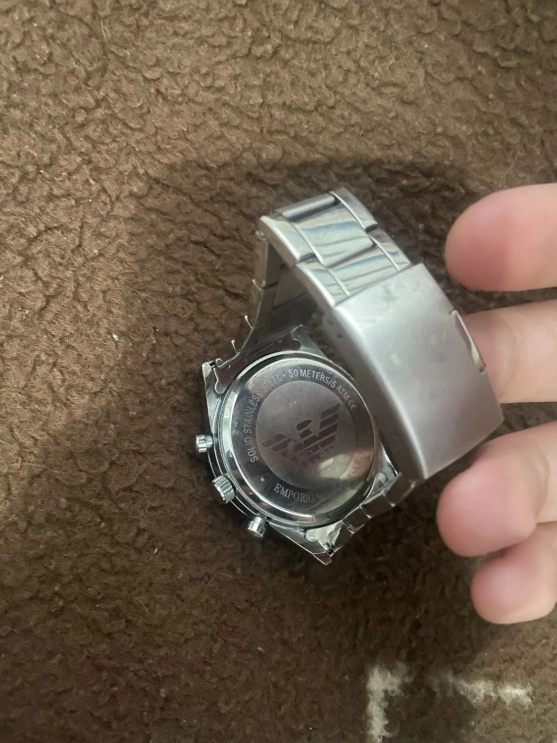 Emporio Armani silverfärgad klocka - 1