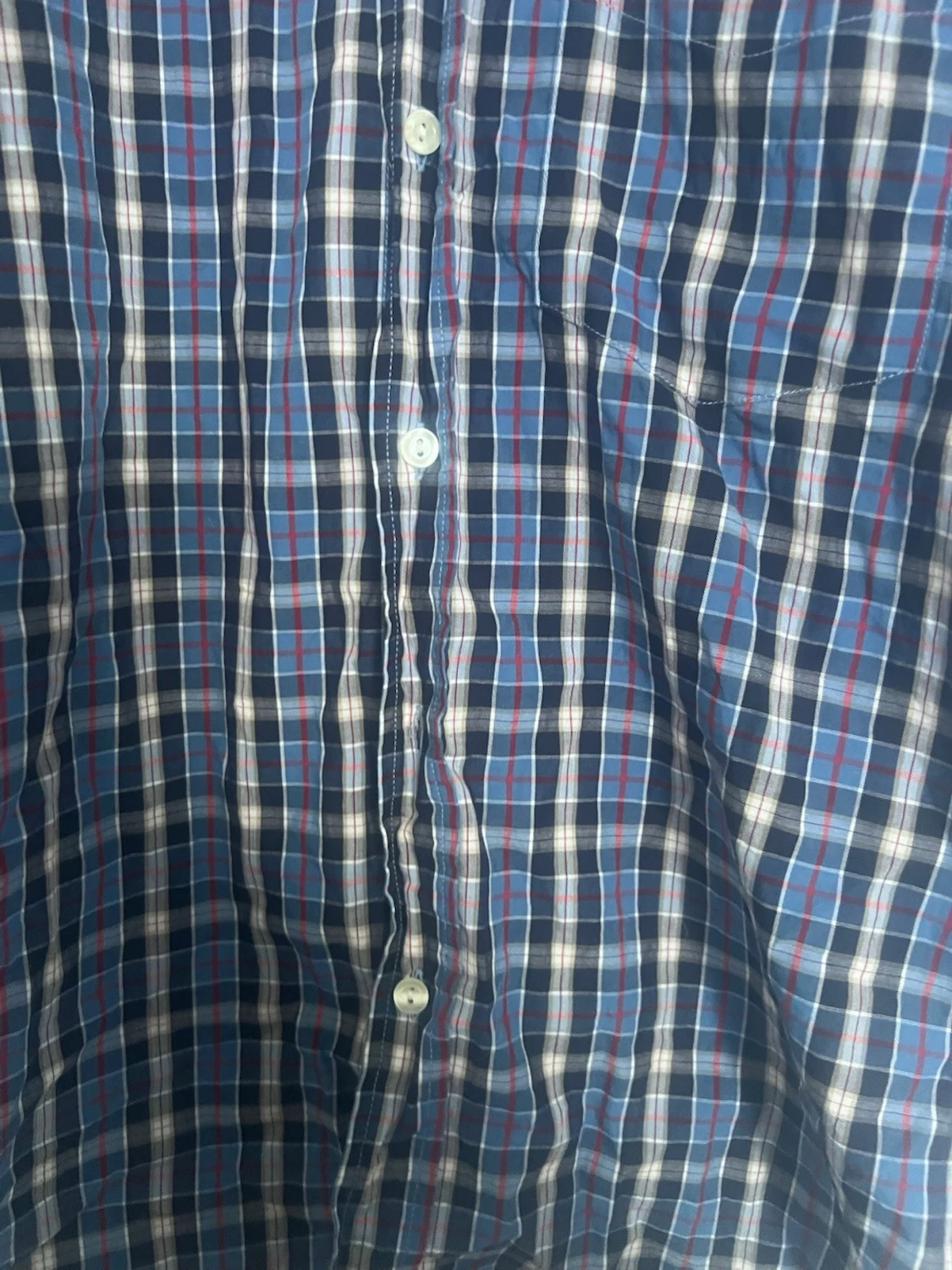 Blårutig kortärmad skjorta Fred Perry - 4