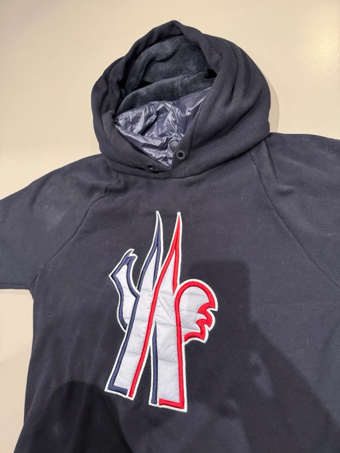 Svart Moncler hoodie med logga - 3