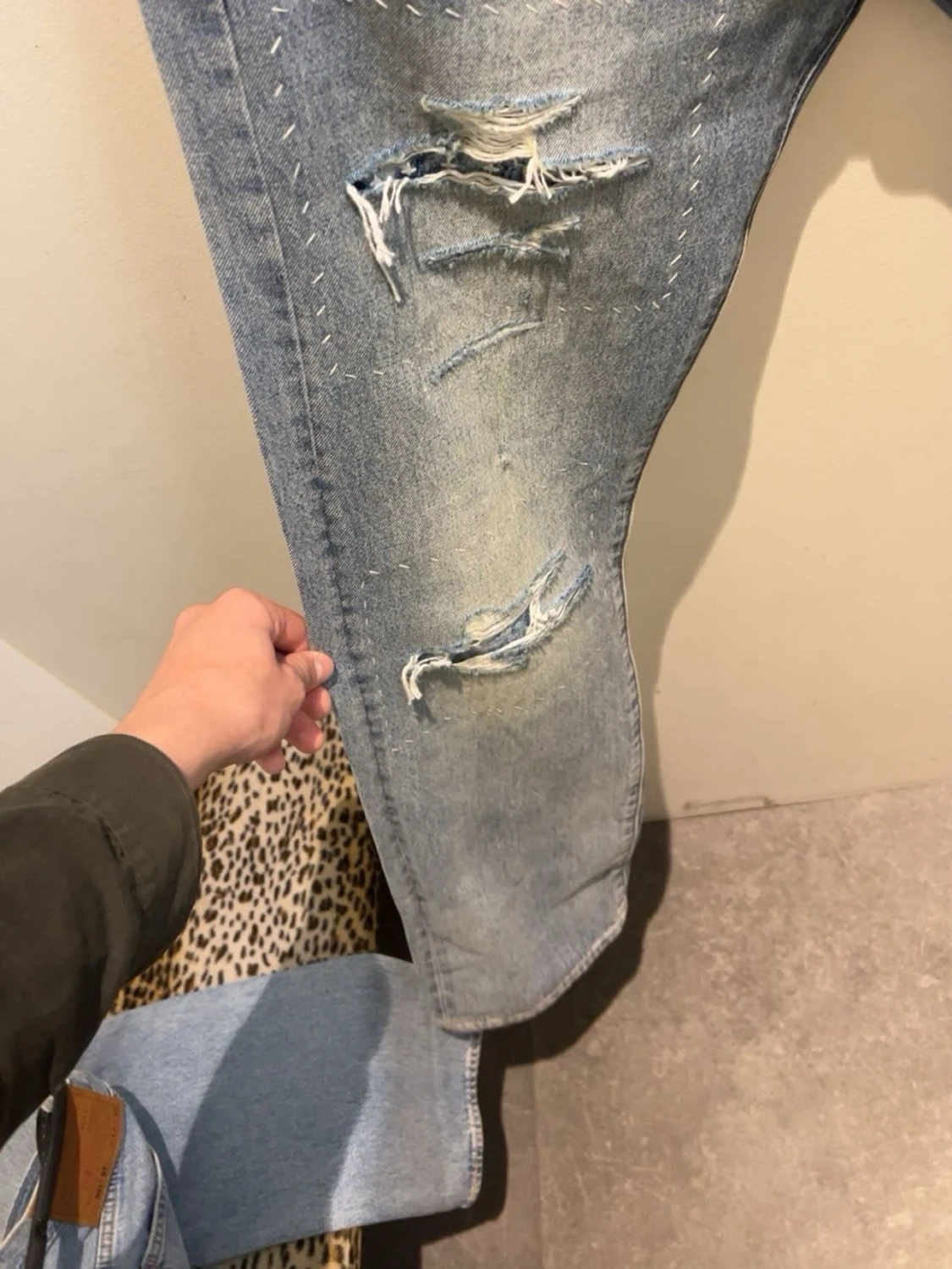 Levi's ljusblå ripped jeans Selvedge - 3