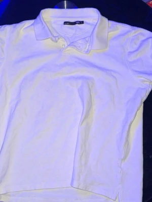 Vit pikétröja med krage - Klassisk vit pikétröja från lager 157 med krage och korta ärmar. Tröjan har knappar vid halsen och är tillverkad i mjuk bomull, perfekt för en clean och enkel stil.