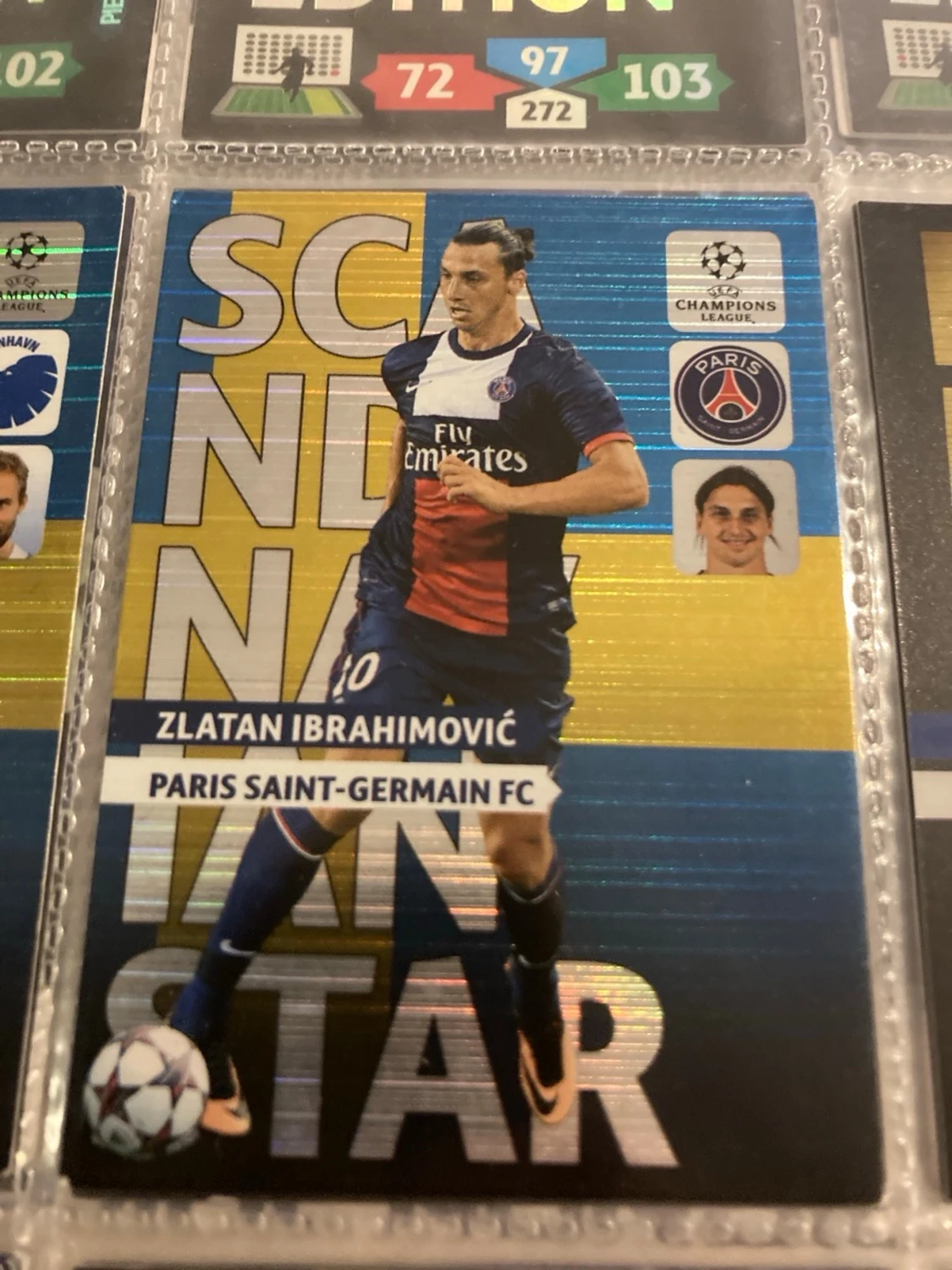 Fotbollssamlarkort PSG Zlatan 2013/2014 scandinavian star”