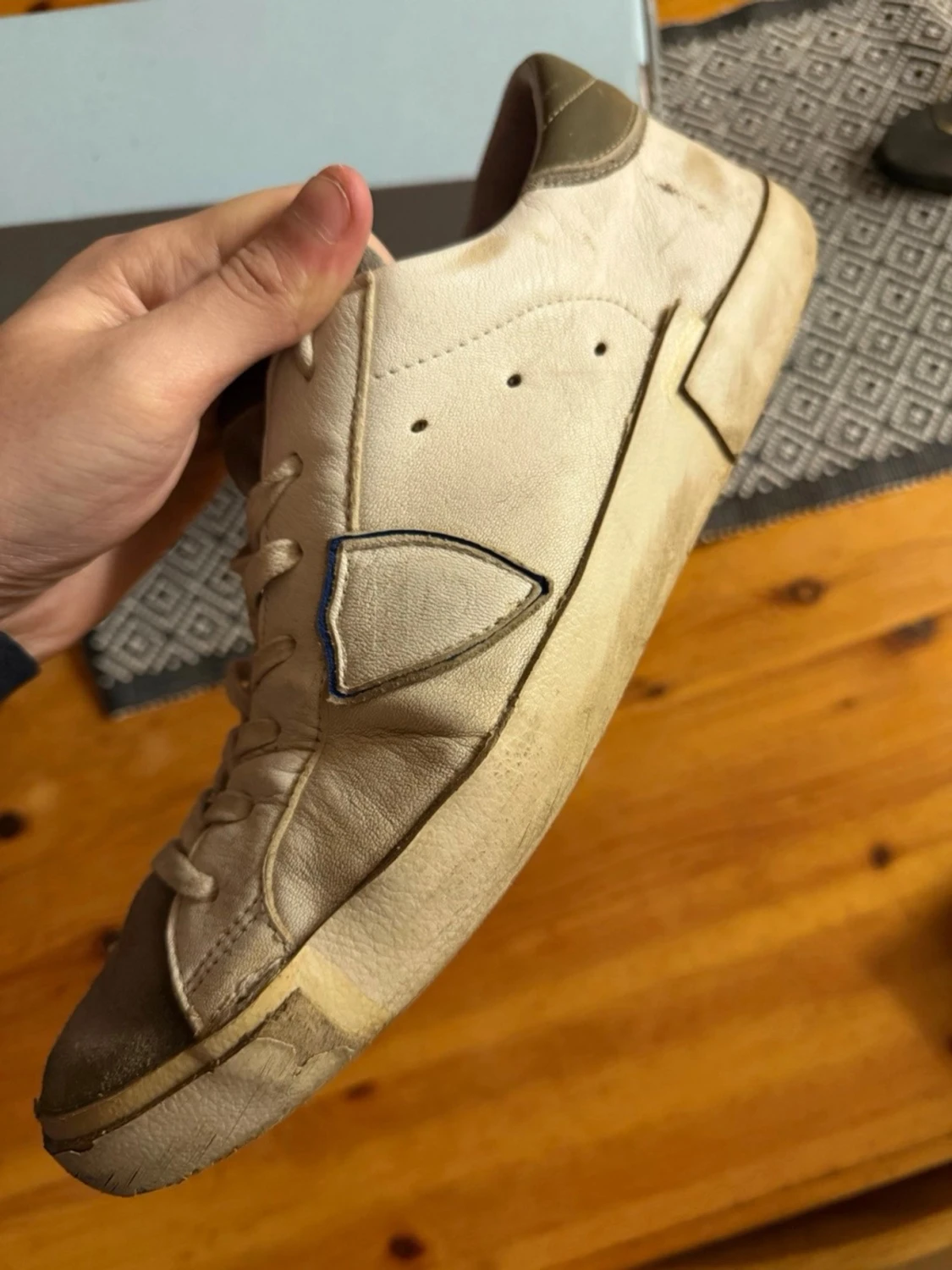 Philippe Model vita sneakers i skinn - 6