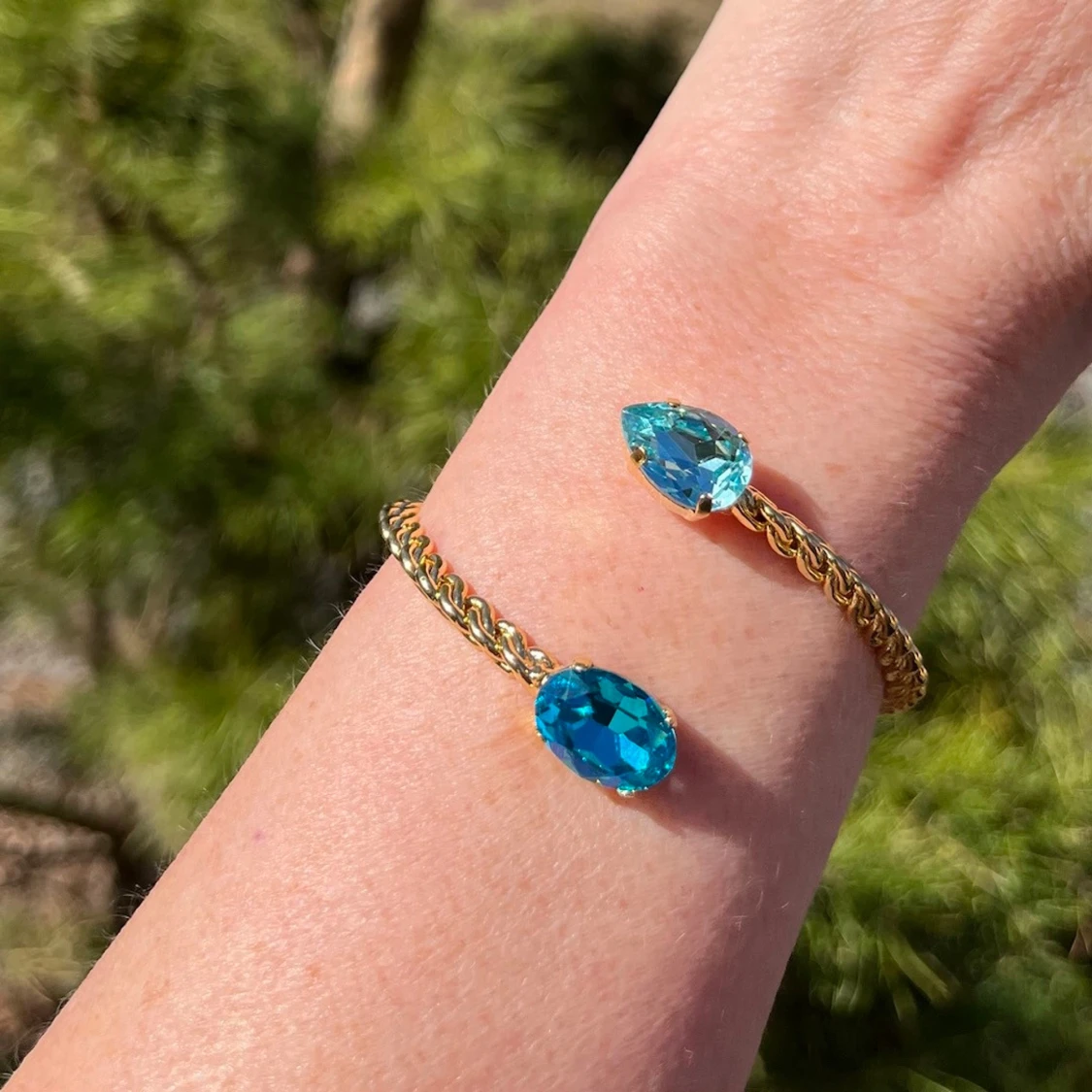 Armband Bangle Aquamarine  - 3