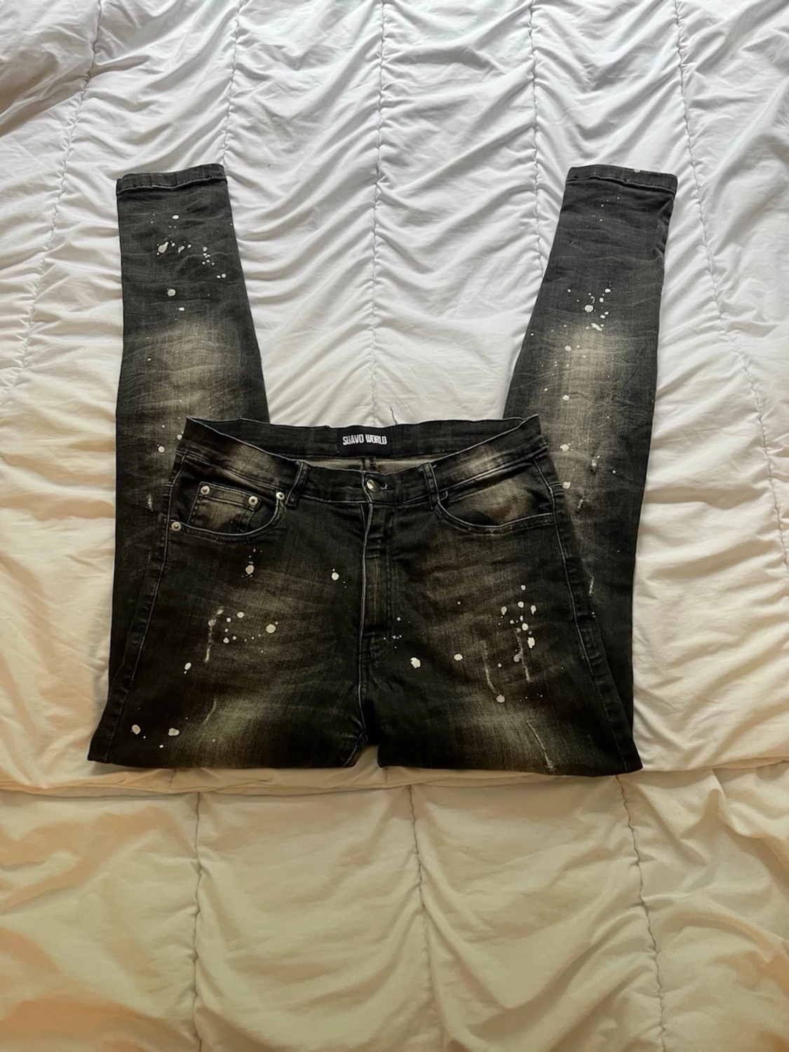 Svarta slim fit jeans från Suavo World - 1