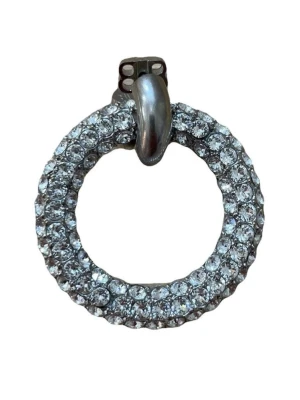 Balenciaga  - Balenciaga Crystal hoop door knocker single earring. 