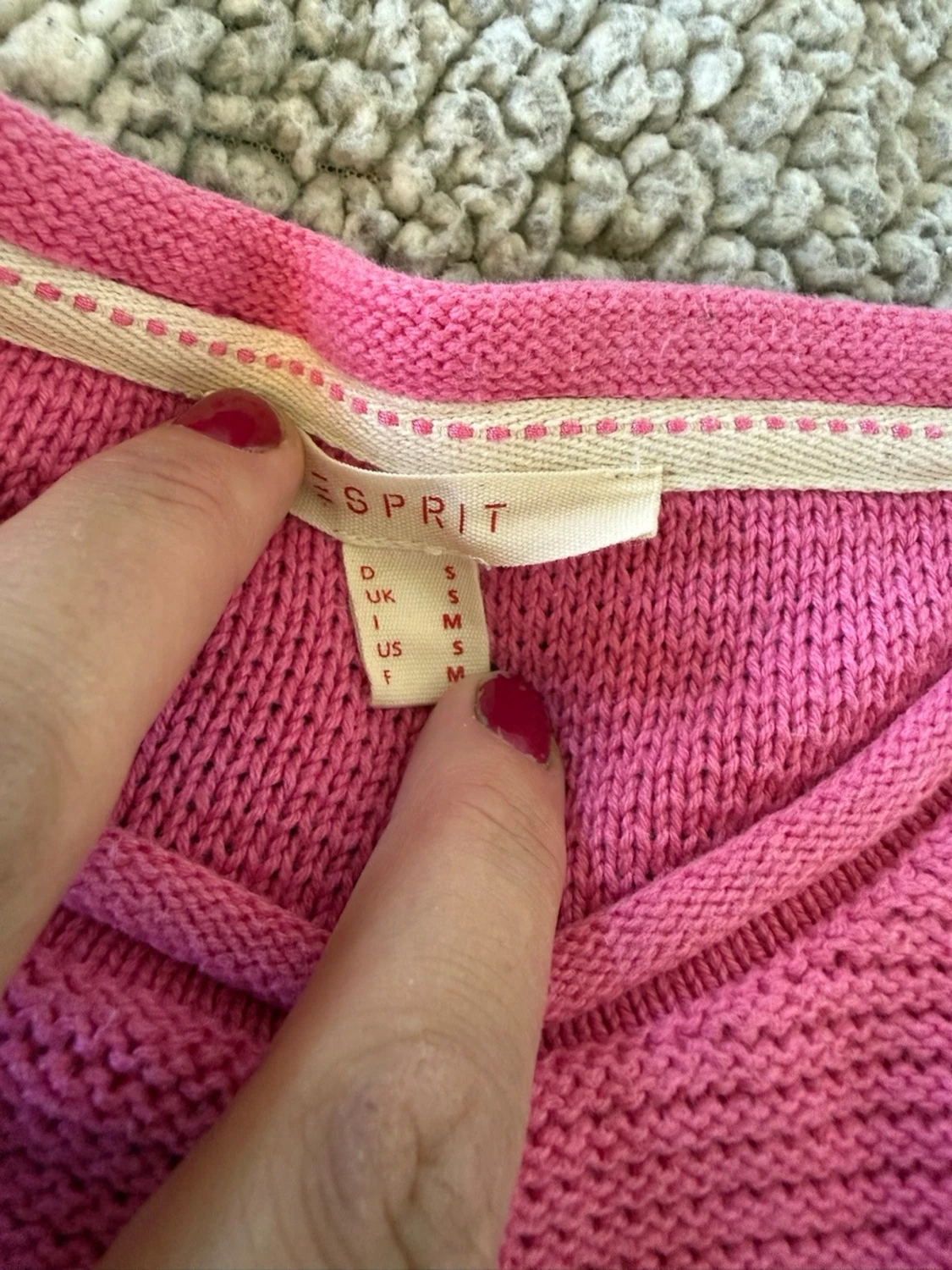 Rosa stickad tröja från Esprit - 1