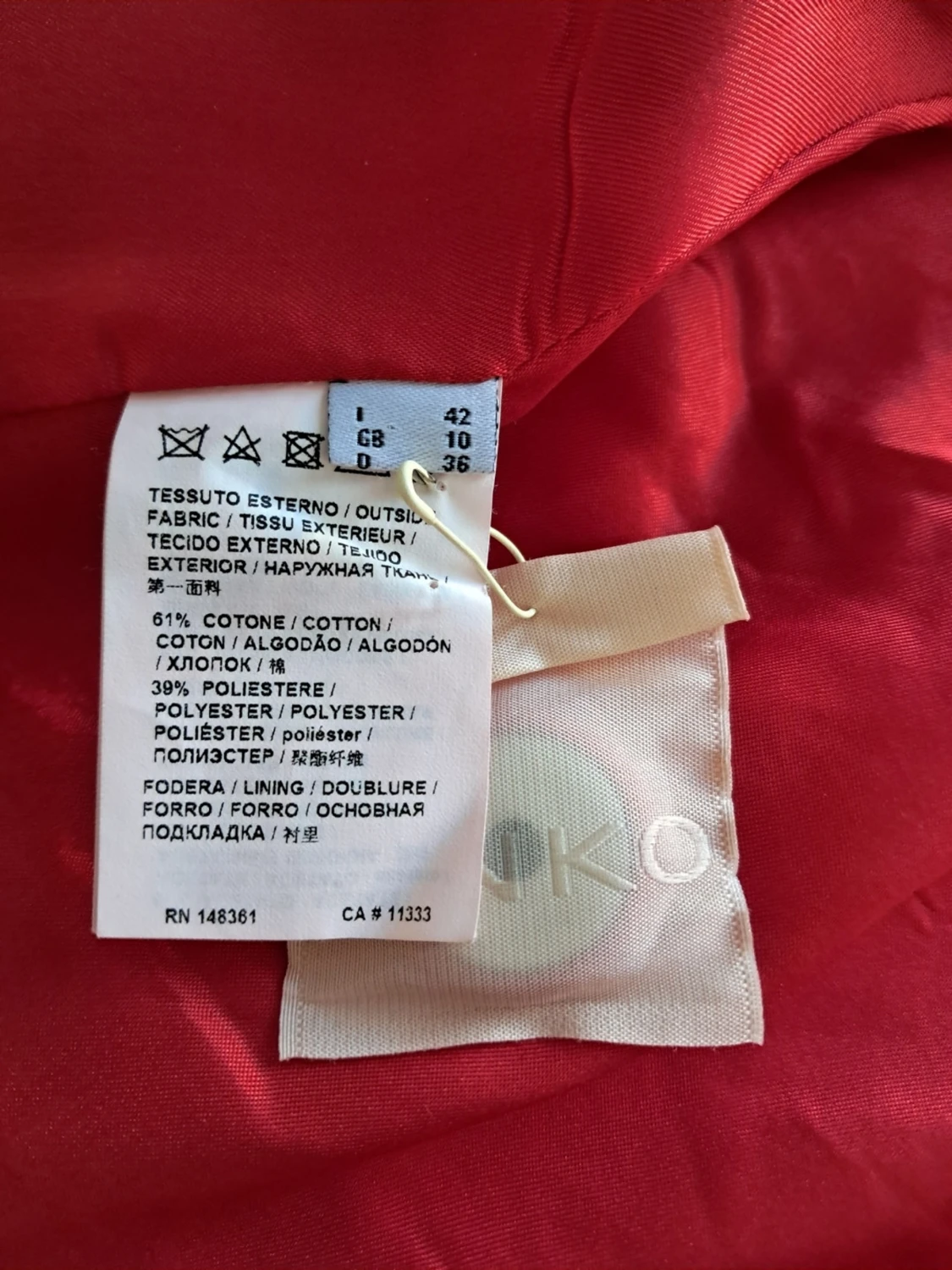 Röd kavaj med enkelknäppning - 3