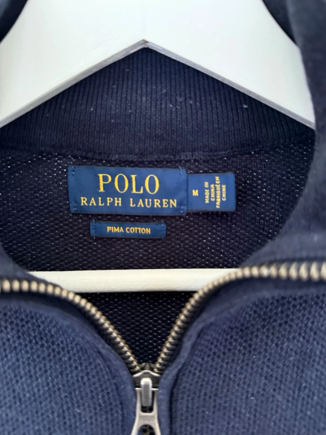 Mörkblå halvzip tröja - 3