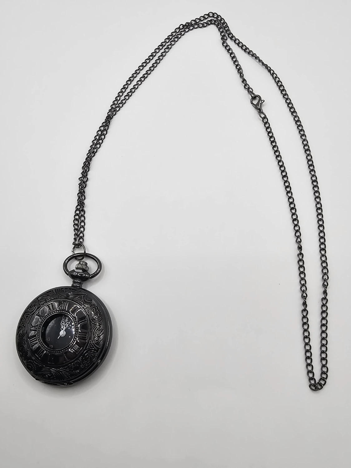 Svart fickur med kedja "klocka" - 4