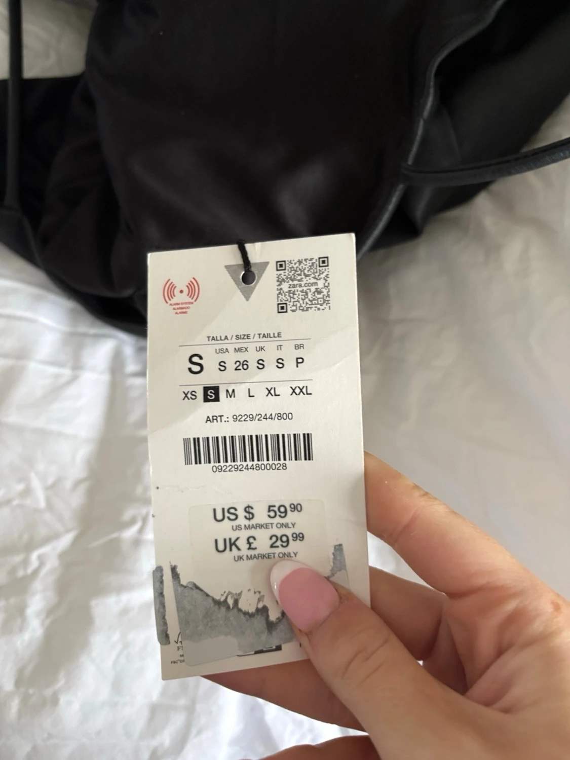 Svart kort skin klänning - 2