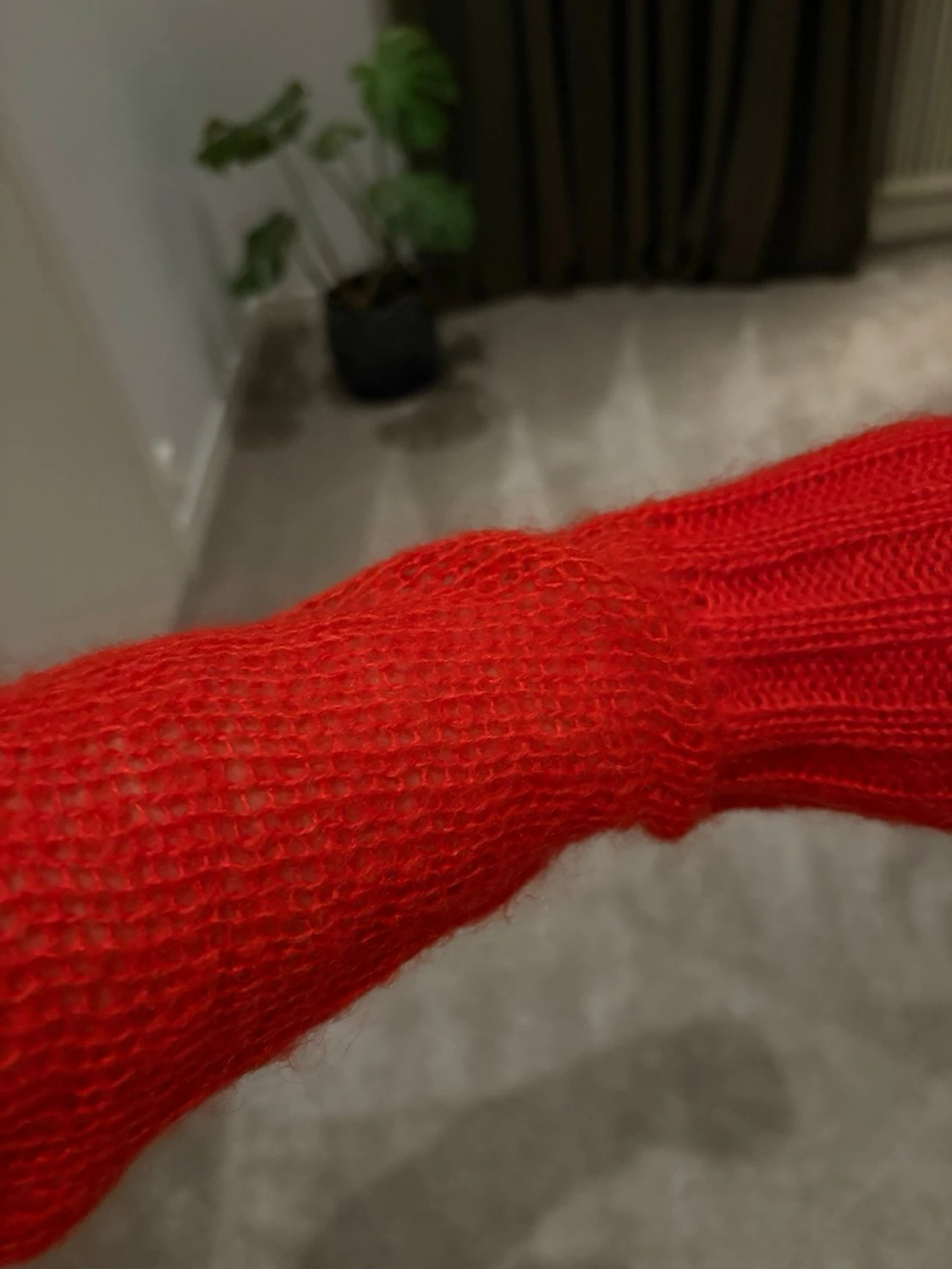 Röd mohairkofta från Baum und Pferdgarten - 2