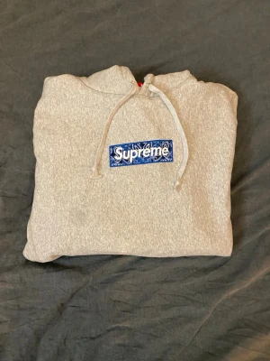 Supreme hoodie - Säljer min helt nya supreme hoodie pågrund av att den inte passade mig. Hoodien är i storleken Large men skulle även passa medium. Stilren hoodie i tjockt material med design på framsidan, perfekt för lite kallare sommarkvällar. PRISET GÅR ATT DISKUTERA!