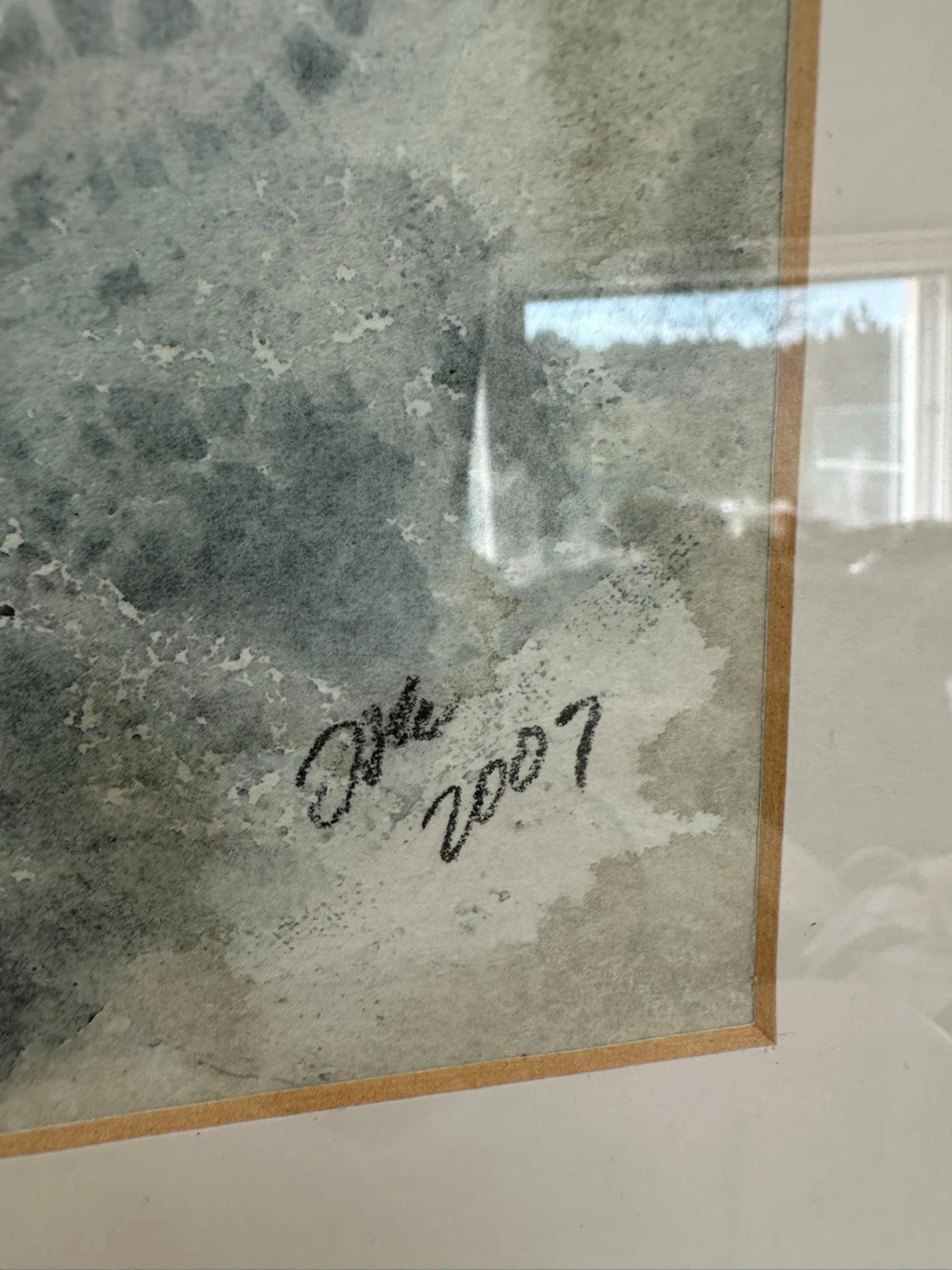 Akvarellmålning av vinthund, 83x63cm - 3