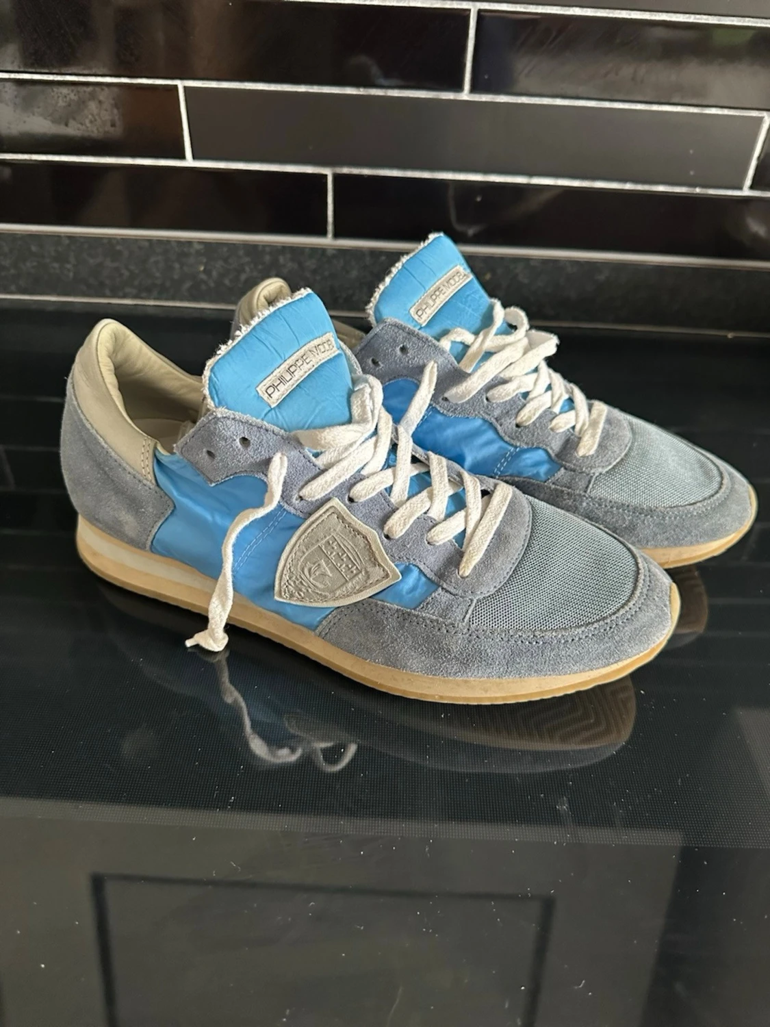 Philippe Model blå/grå sneakers - 1